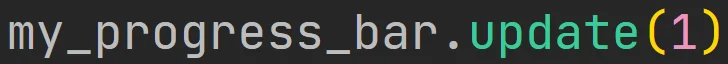 Metoda "update" obiektu paska postępu z pakietu "progressbar" w języku Python