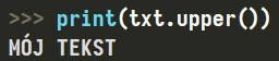 Metoda "upper" klasy "string" w Pythonie