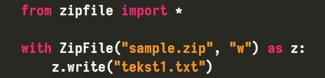 Metoda "write" klasy "zipfile" w Pythonie