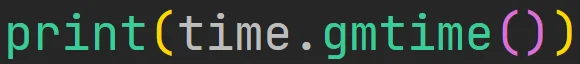 Metoda "gmtime" modułu "time" w języku Python