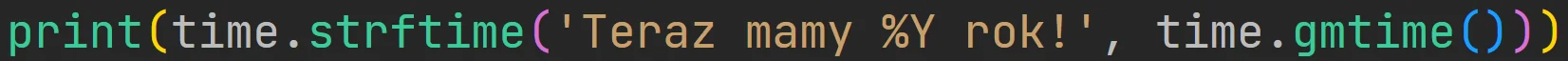 Metoda "strftime" modułu "time" w języku Python