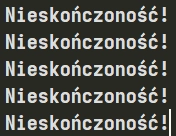 Nieskończona pętla "while" w Pythonie