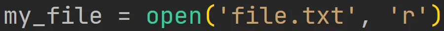 Funkcja "open" w języku Python w trybie odczytu