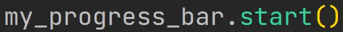 Metoda "start" obiektu paska postępu z pakietu "progressbar" w języku Python
