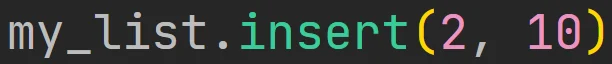 Metoda "insert" listy w języku Python