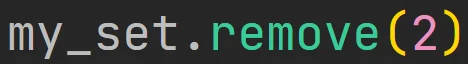 Metoda "remove" zbioru w języku Python