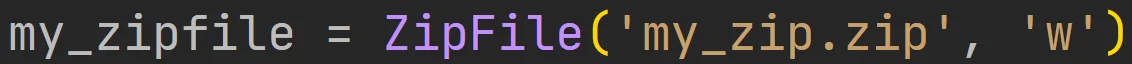 Użycie konstruktora pliku ZIP z pakietu "zipfile" w trybie odczytu w języku Python