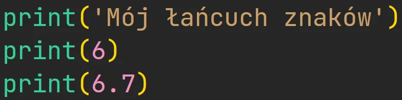 Wprowadzanie wartości do funkcji "print" w języku Python