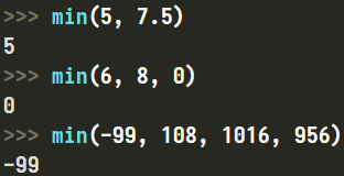 Funkcja "min" w Pythonie (funkcje matematyczne)
