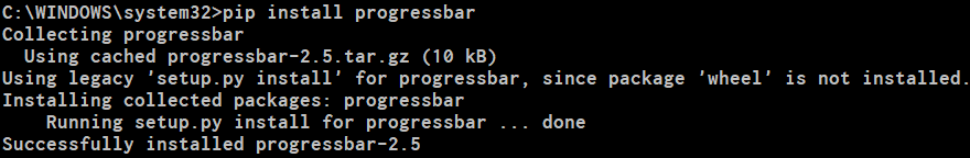 Instalacja pakietu "progressbar" w systemie "pip" w Pythonie