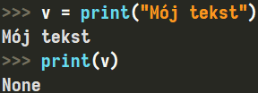 Przypisywanie wartości funkcji "print" do zmiennej w języku Python