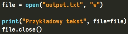 Zapis do pliku tekstowego przy użyciu funkcji "print" w Pythonie