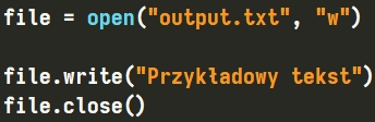 Zapis do pliku tekstowego przy użyciu metody "write" klasy "_io.TextIOWrapper" w Pythonie