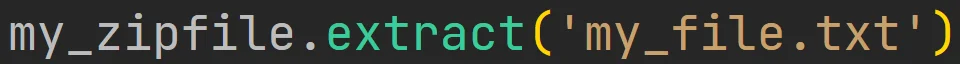 Metoda "extract" pliku ZIP z pakietu "zipfile" w języku Python