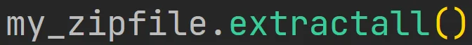 Metoda "extractall" pliku ZIP z pakietu "zipfile" w języku Python