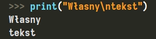 Znak nowej linii w łańcuchu znaków w Pythonie