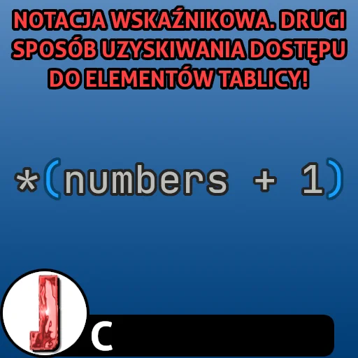 Notacja wskaźnikowa w języku C