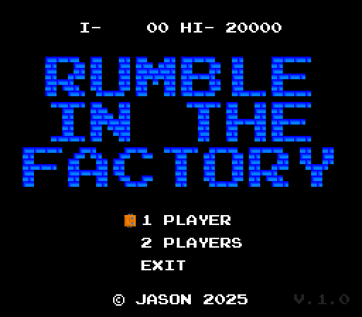 Menu główne "Rumble In The Factory" (2025) Menu główne "Rumble In The Factory" (2025)