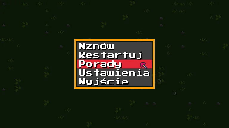 Dodanie menu "Porady" do pauzy gry w aktualizacji "Surrounded" do wersji 2.3