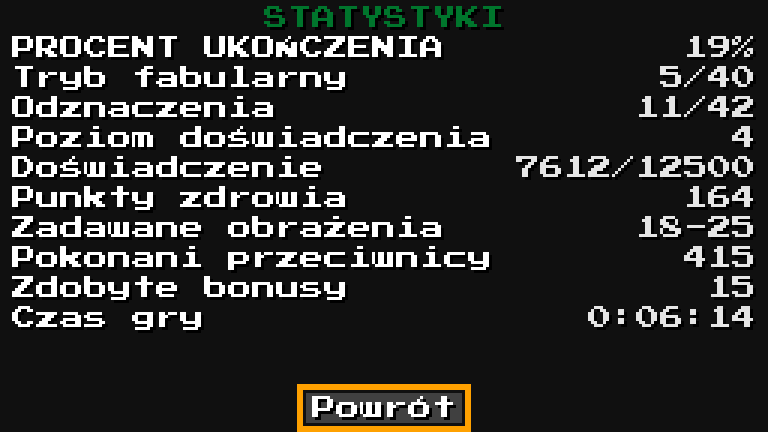 Wyświetlanie statystyk po spełnieniu warunku w aktualizacji "Surrounded" do wersji 2.3