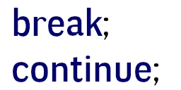 Słowa kluczowe "break" i "continue"