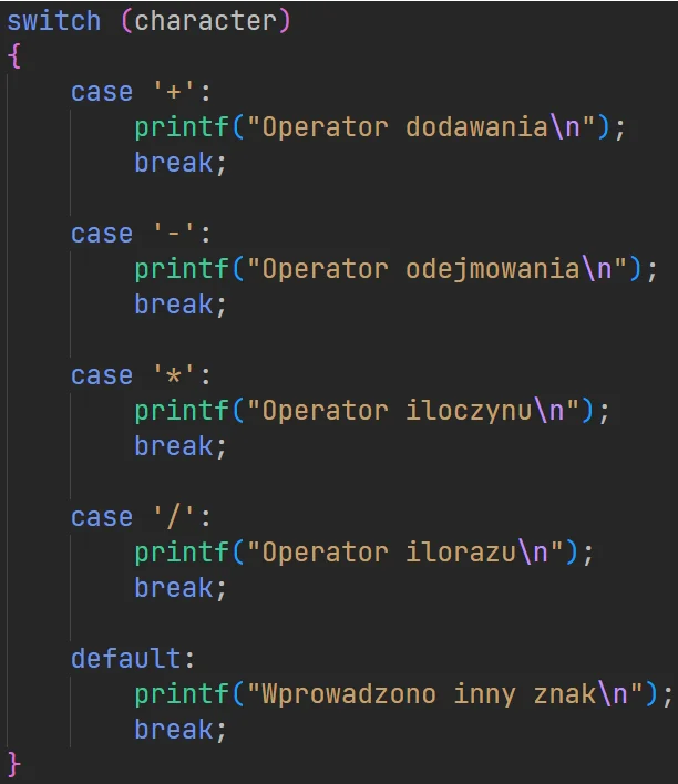 Instrukcja "switch" w programowaniu