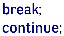 Słowa kluczowe "break" i "continue"