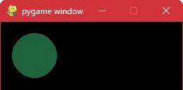 Rysowanie koła przy użyciu metody "circle" w "pygame"