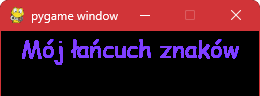 Rysowanie wyśrodkowanego tekstu przy użyciu metody "blit" w "pygame"