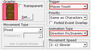 Konfiguracja drzwi w "RPG Maker 2000"/"RPG Maker 2003"