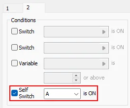 Konfiguracja karty zdarzeń otwartej skrzyni w "RPG Maker XP"