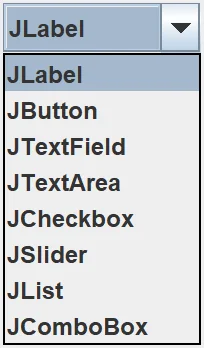 Komponent "JComboBox" w "Swing"