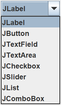 Wygląd komponentu "JComboBox" w "Swing" Wygląd komponentu "JComboBox" w "Swing"