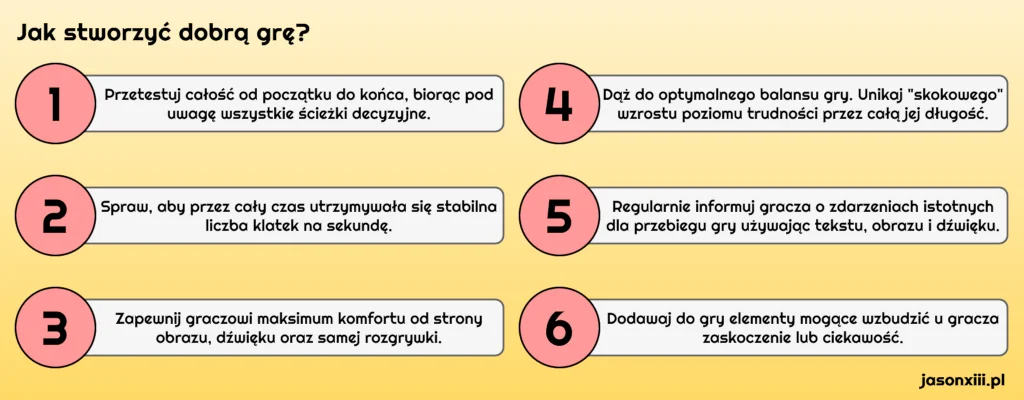 6 porad jak stworzyć dobrą grę