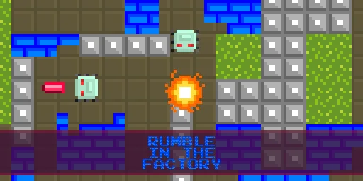 Logo gry "Rumble In The Factory"