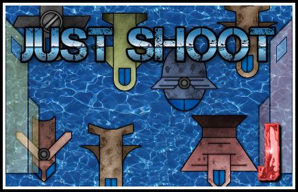 Logo gry "Just Shoot"